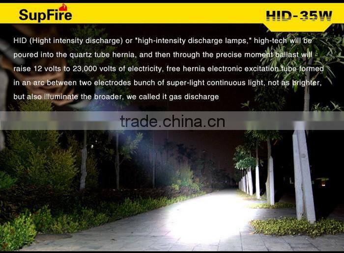Supfire 3500ml 35w HID flashlight use specially with high-grade suitcase