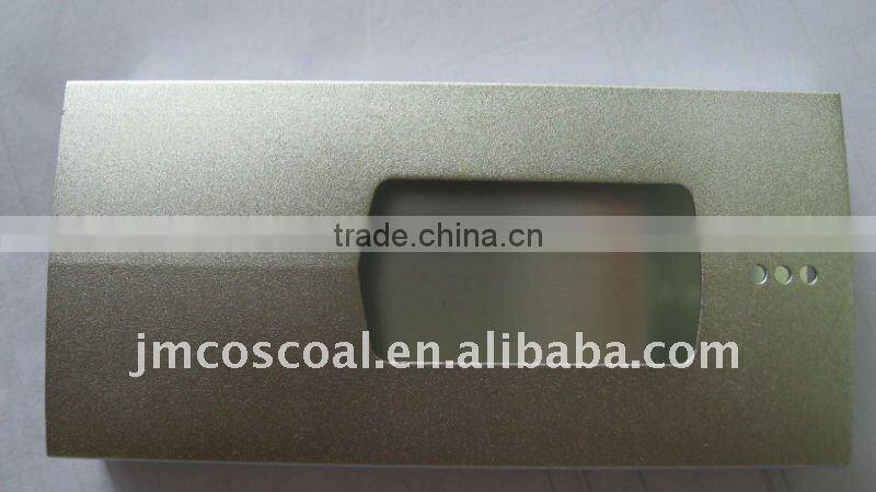 Aluminum extruded enclosure/case with sandblasting finish