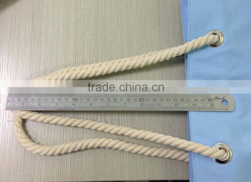 Customized blank canvas cotton tote bag with rope handle