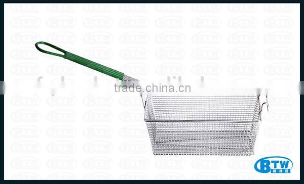 Hot Sale Wire Basket Fryer with Vinyl Handle, Commercial Kitchen Accessories