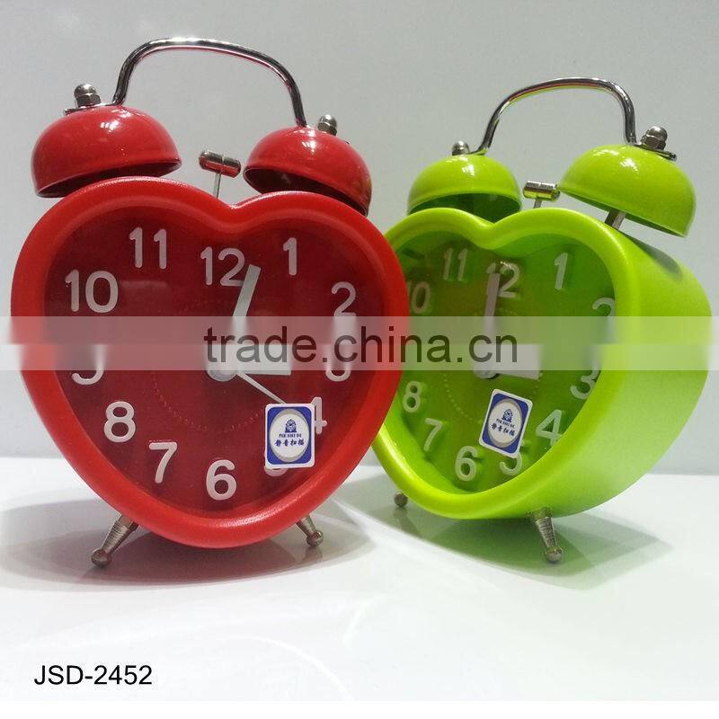 3D numbers 3" plastic twin bell alarm desktop clock
