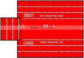 Tearing Resistant Steel Tarp 16' x 27' RED With Flap