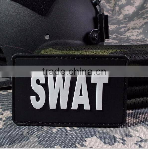 SWAT TEAM Banner 3D PVC Patch Special Weapons And Tactics Armband Rubber Tactical Gear Patch Badge 5*8 cm