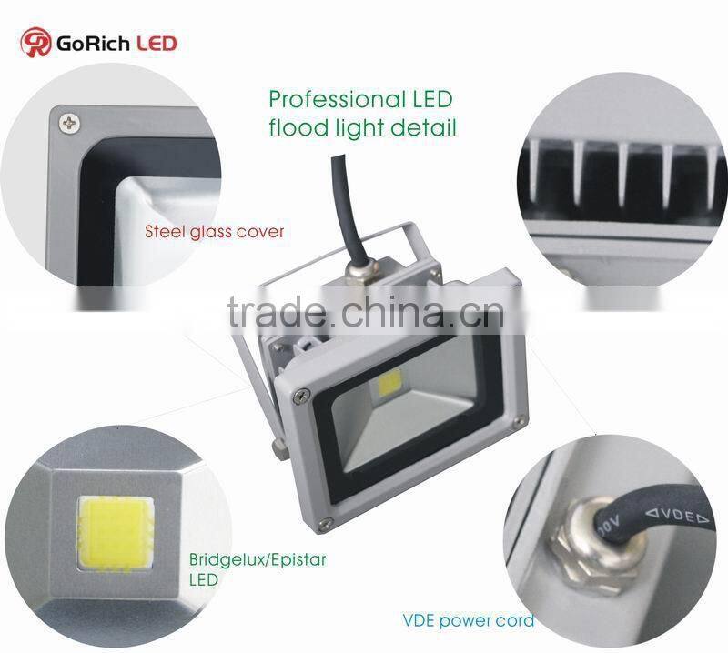 Long life battery 10w 20w 30w led flood light factory