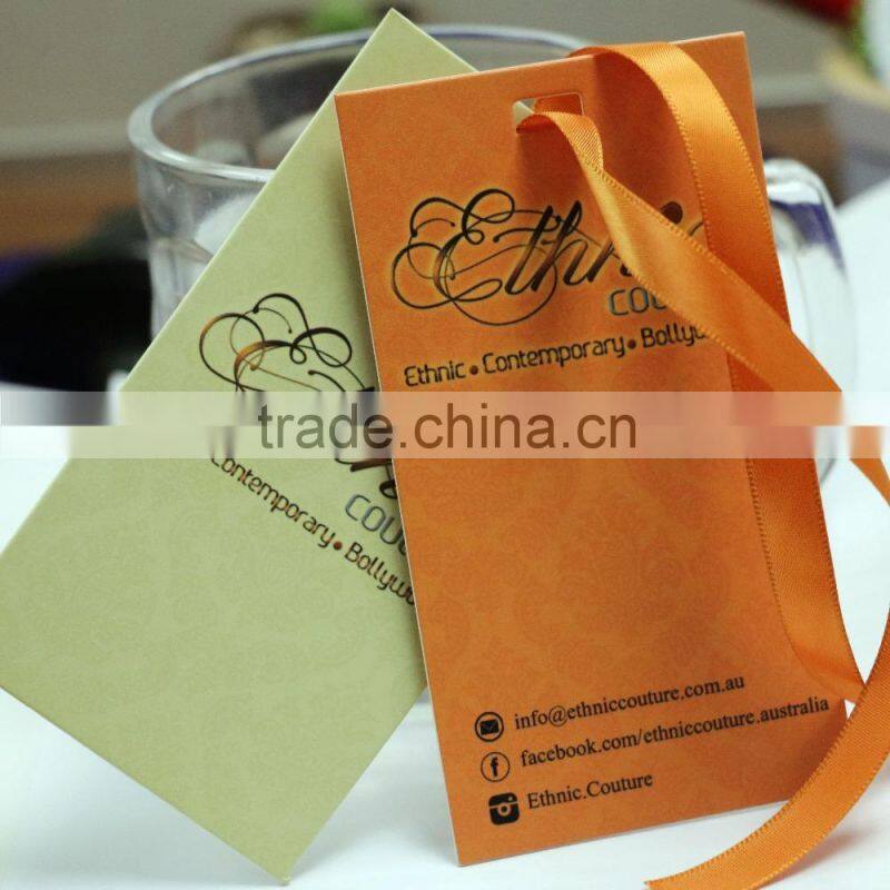 High end garment label printed kraft paper hangtags