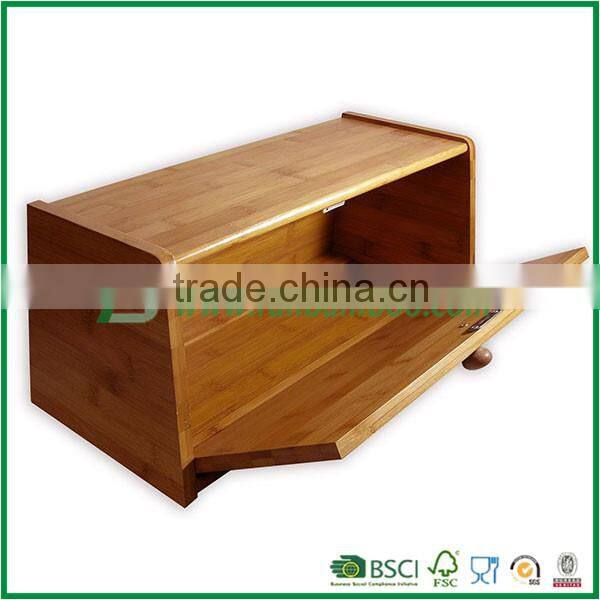 Fuboo Bamboo bread box with easy-open hinge