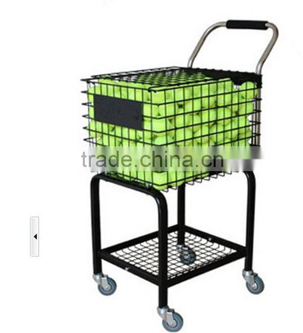 4 wheels steel protable tennis ball teaching cart (holds 350Balls)