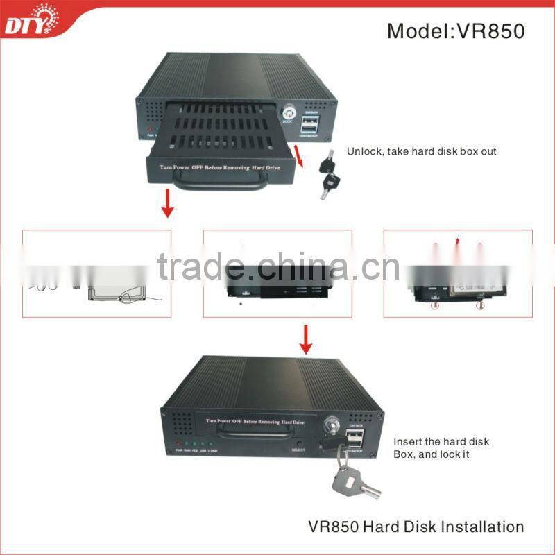 4 ch h.264 Mobile DVR with USB mouse control mode