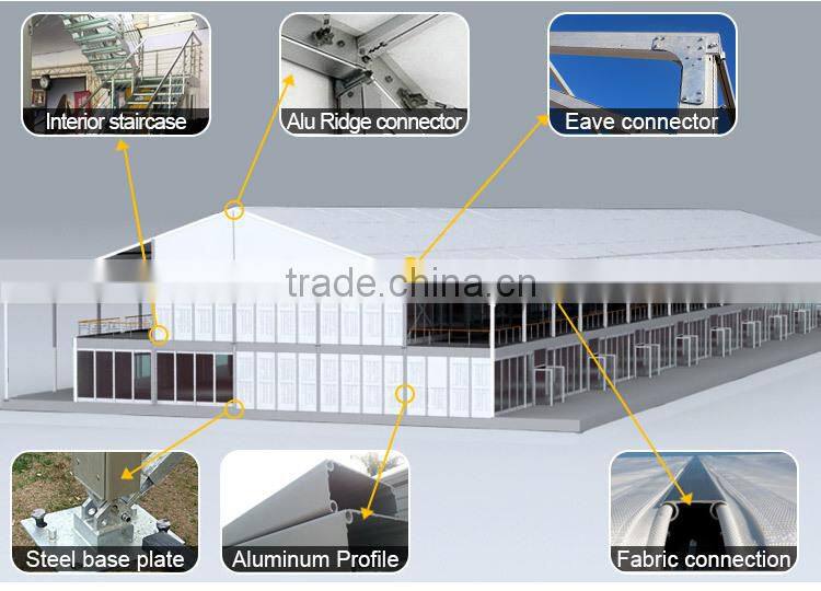 Aluminum frame structure double decker tent