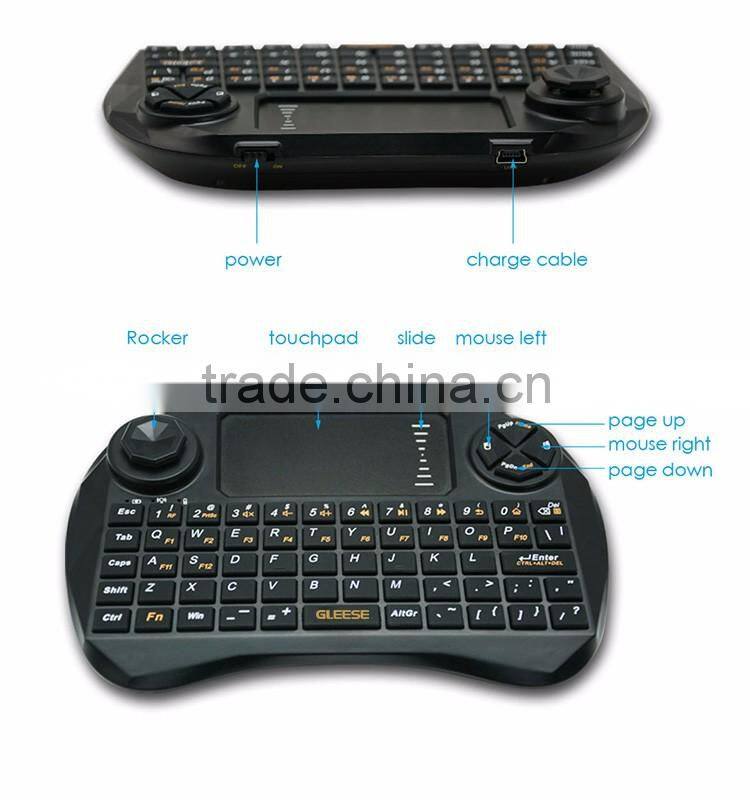 2.4GHz Rechargeable Mini Cheap Laptop Wireless Mouse and Keyboard with Touch pad for Android tv box