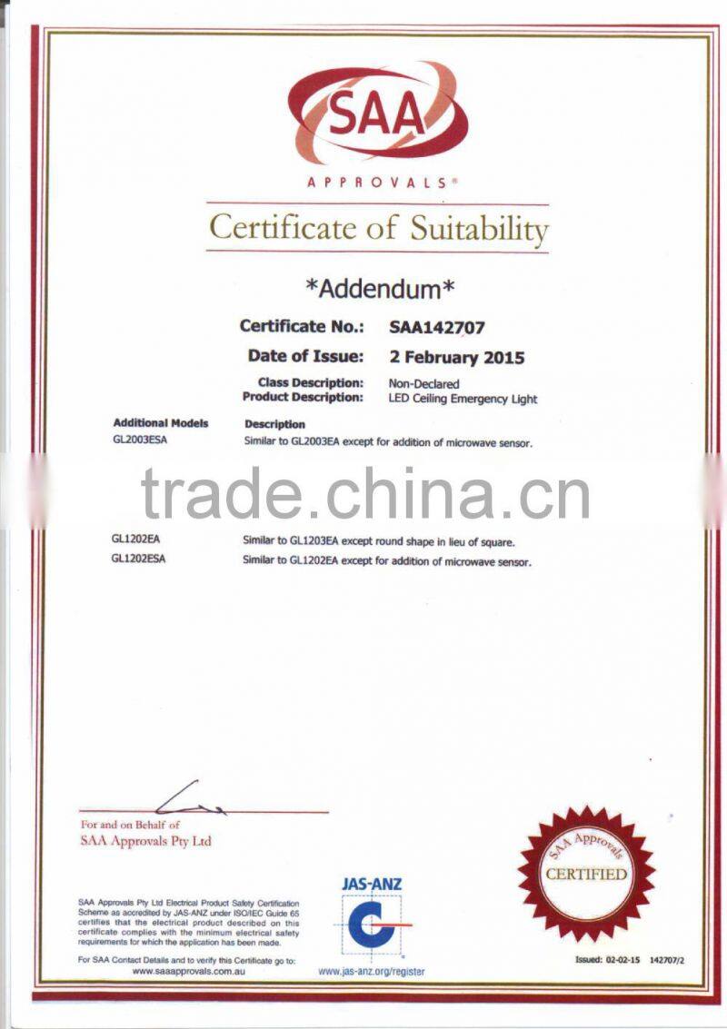 Outdoors and Indoors lighting 2015 hot sales led stair step lighting/LED Ceiling Light with Sensor and Emergency function