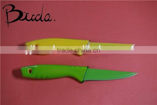 9.5" Blue handle high quality special style kitchen paring knife BD-K6618
