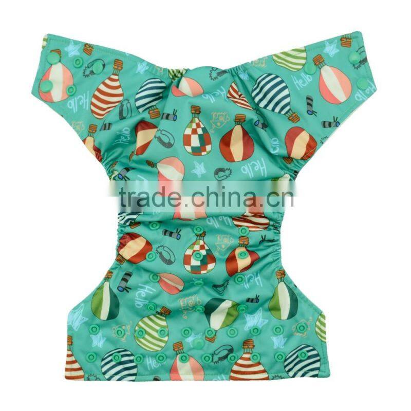 Alva 2016 New Design Double Colorful Snaps Baby Cloth Diaper Wholesale Baby Nappy