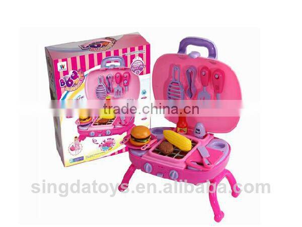 2014 Hot Sale Kids Toys Kitchen BBQ Play Set with Sounds and Accessories
