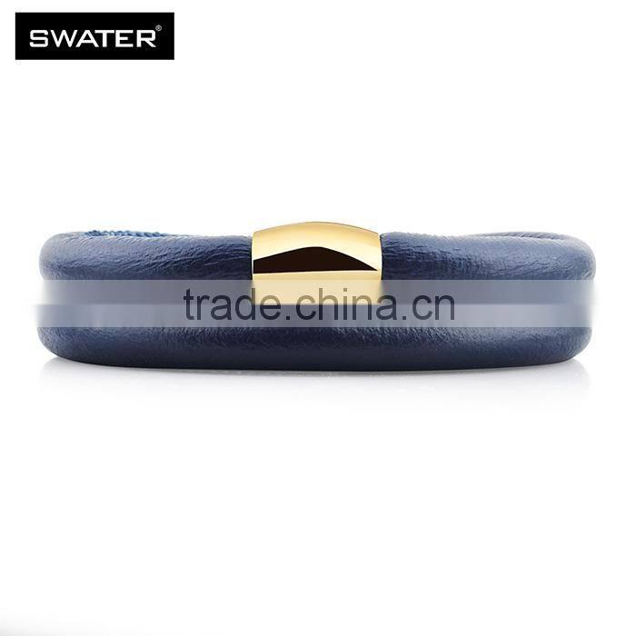 Alibaba Best Selling Navy Branded Leather Bracelet