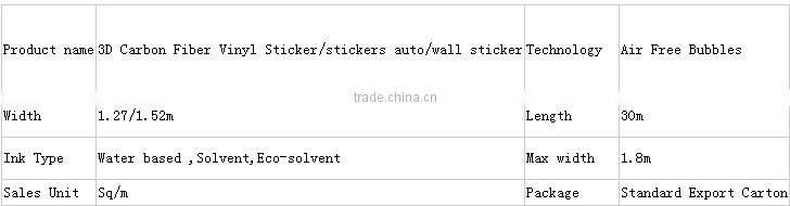 127*30CM 3D Carbon Fiber Film Vinyl Sticker