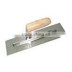 Carbon Steel Trowel with Wooden Handle , Drywall and Plastering Tools
