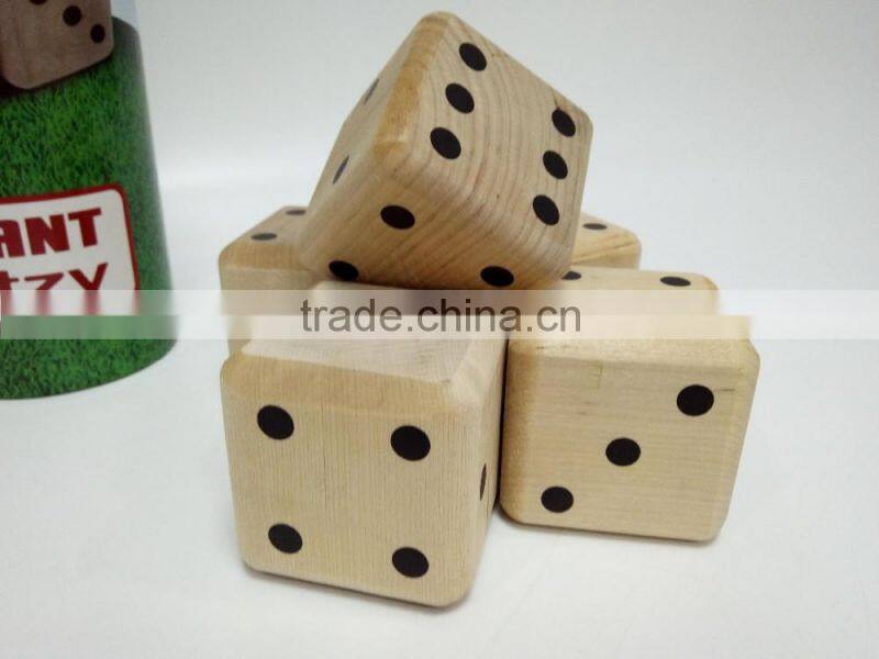 Wooden dice giant yatzy