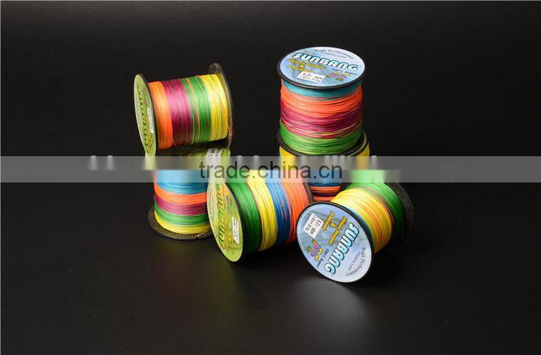 wholesale different color fly line fishing with 100% PE,3-12 strands optional