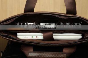 Fashion trendy mens leather messenger bag