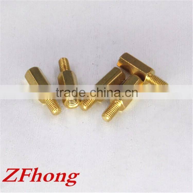 factory M2 M2.5 M3 M4 brass male female threaded hex standoff pcb brass standoff spacer