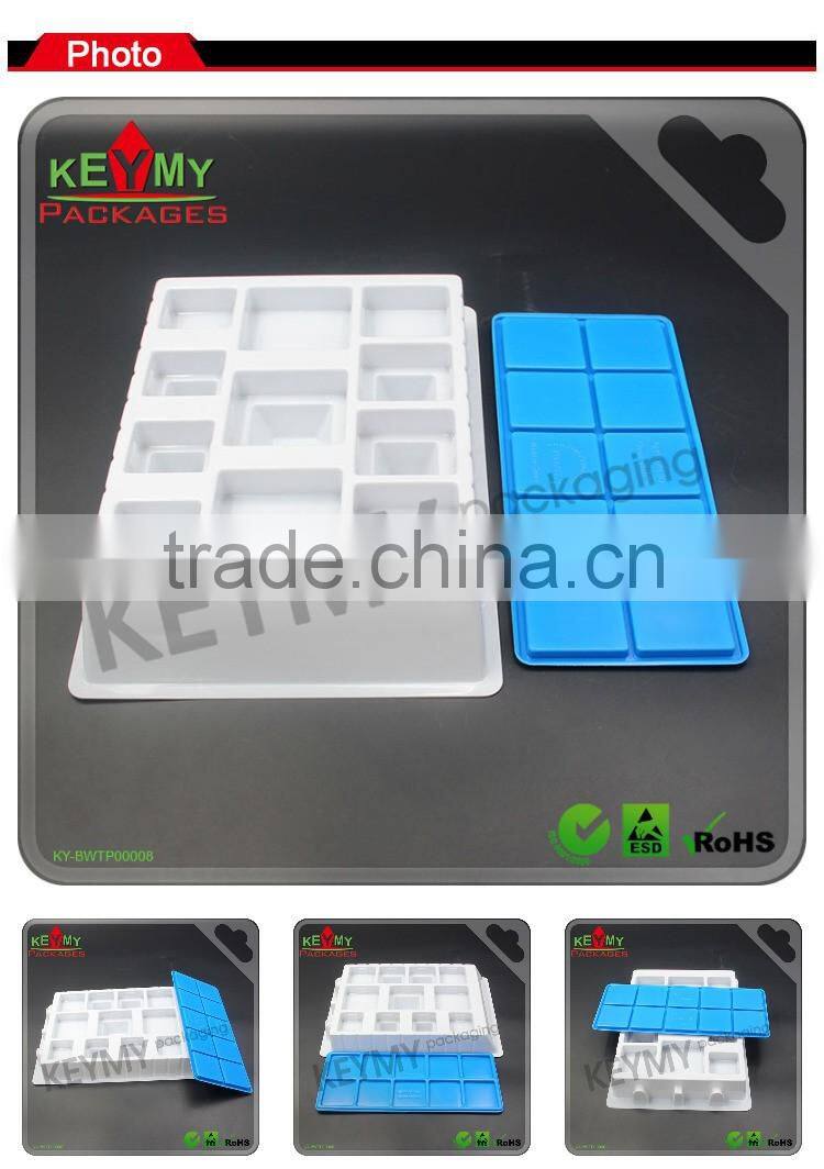 blue blister packaging standard size blister tray supplier
