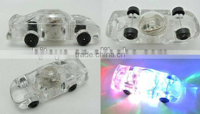 Flash crystal car with 3 LED light