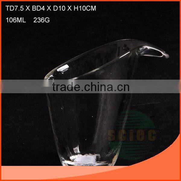 2200ml clear glass food and fruit bowl in blue