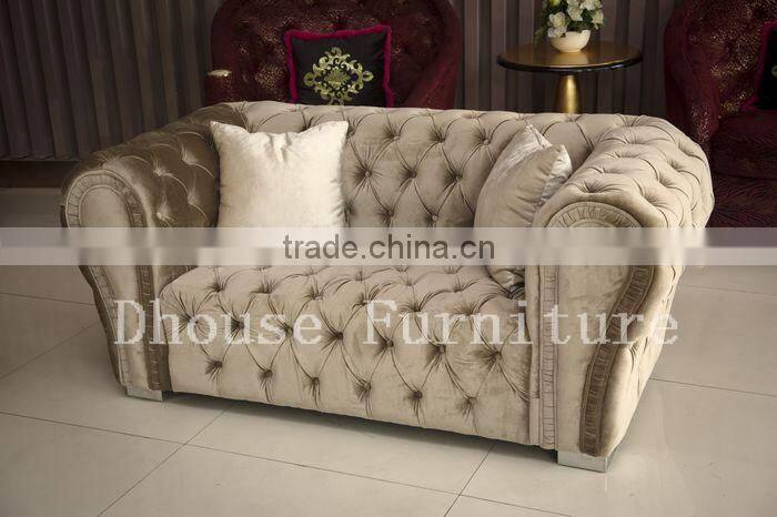 Button fabric sofa set AL030