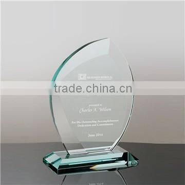wholesale clear blank water drop shape crystal awards with crystal plate