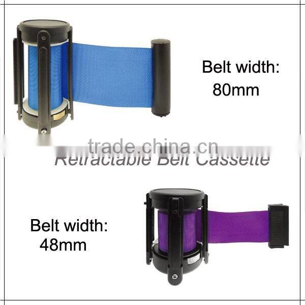 Plastic 80MM belt cassette for crowd control barrier