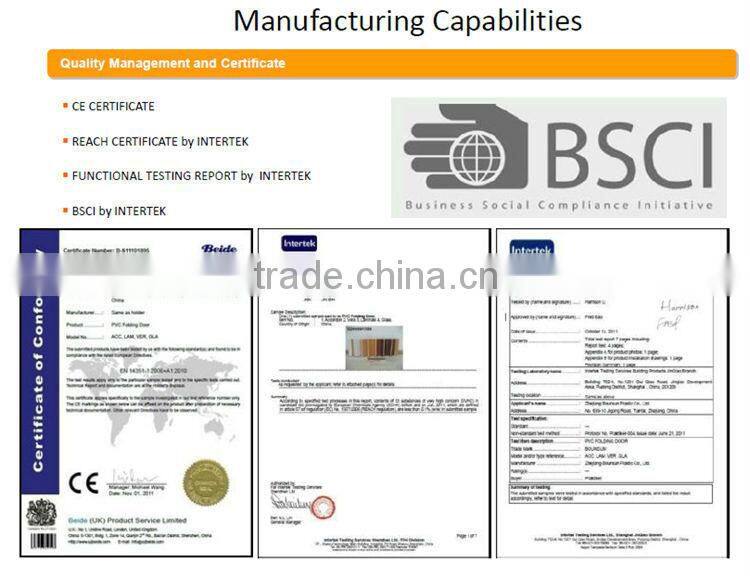 UK/Germany Europe Popular PVC Folding Doors