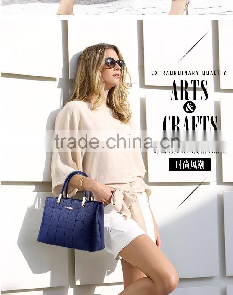 Wholesale ladies handbags female cheap PU leather tote bags for women