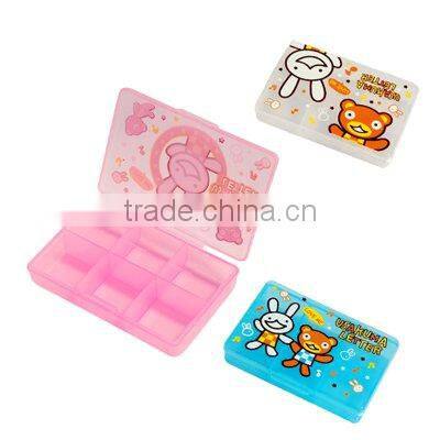 small plastic pill container