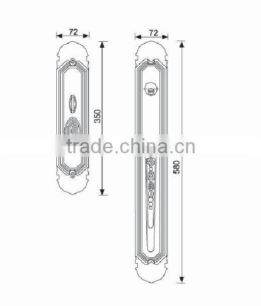 External Pull handle Main Door Lock Entry Set American Profile Cylinder Lock