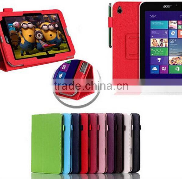 Folio Flip Stand Leather Case For Acer Iconia W4 820