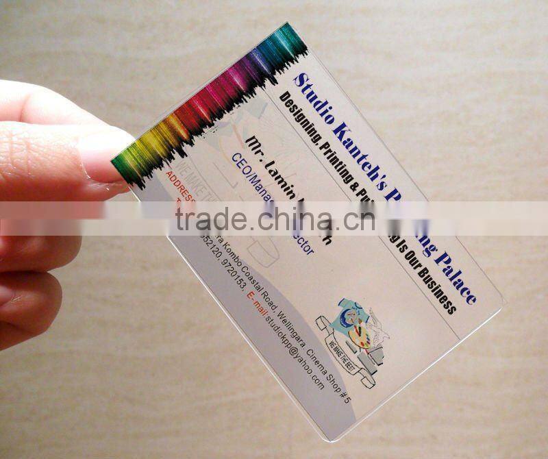 plastic business/name card
