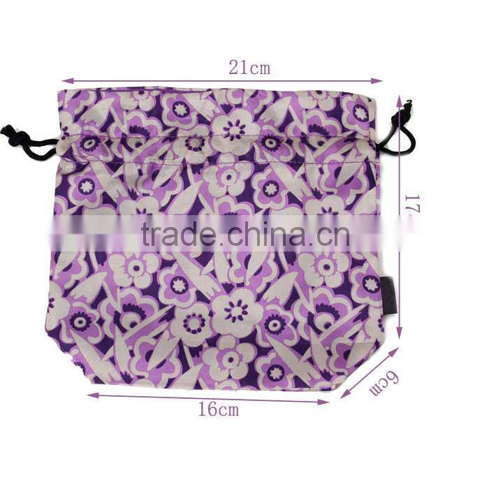 Fashionable women customized promotional drawstring bag