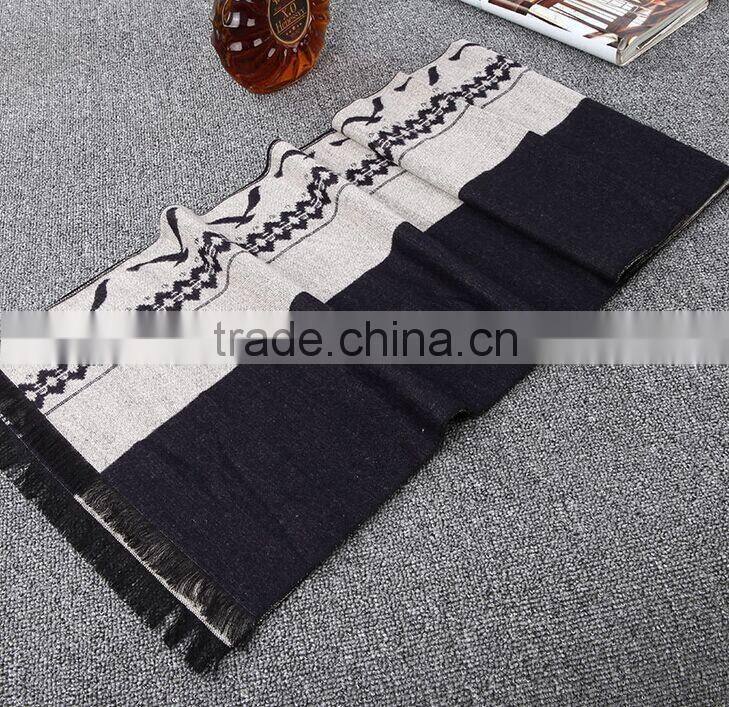 Men Winter Warm Wool Soft Scarf Long Tassel Wrap Pashmina Mens Shawl