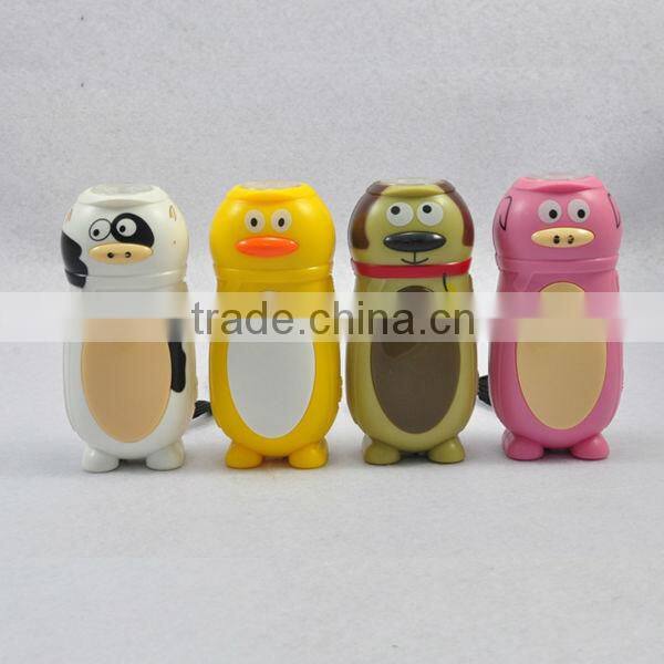 Cartoon Hand Crank Dynamo Flashlight