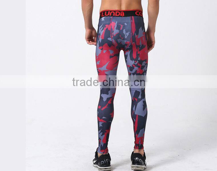 Camo Mens Compression Pants Leggings Jogging Running Base Layer Fitness Trousers Tights Sport Training Gym Wear