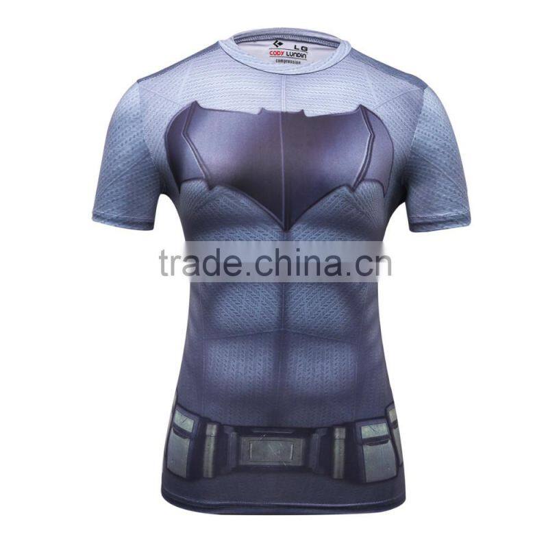 Women Avengers Dawn Of Justice Bat-man Vs Superman/Captain America/Wonder Women T Shirt Fitness Tee Tops