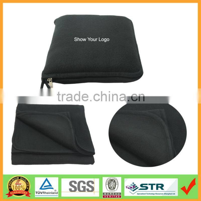 super soft thick coral fleece blanket with silk ribbon great for promotional gift