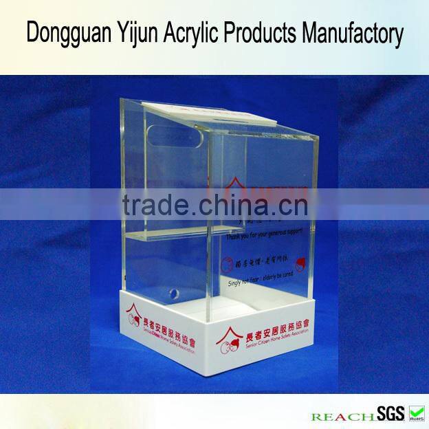 Customized acrylic donation box