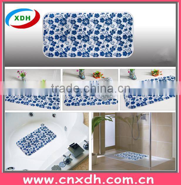 Rectangle shape non-slip slip resistant PVC bath mat