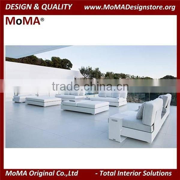 MA-2113R Patio Furniture Luxury Apartment Modern White Outdoor Sofa Set
