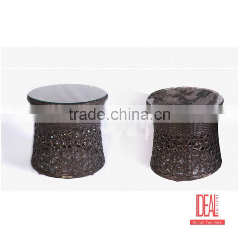 manufacturer good quality top service round rattan Chinese tea table