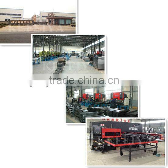 KFY-WR-02 Light Gray 3-Wide Metal Armoire