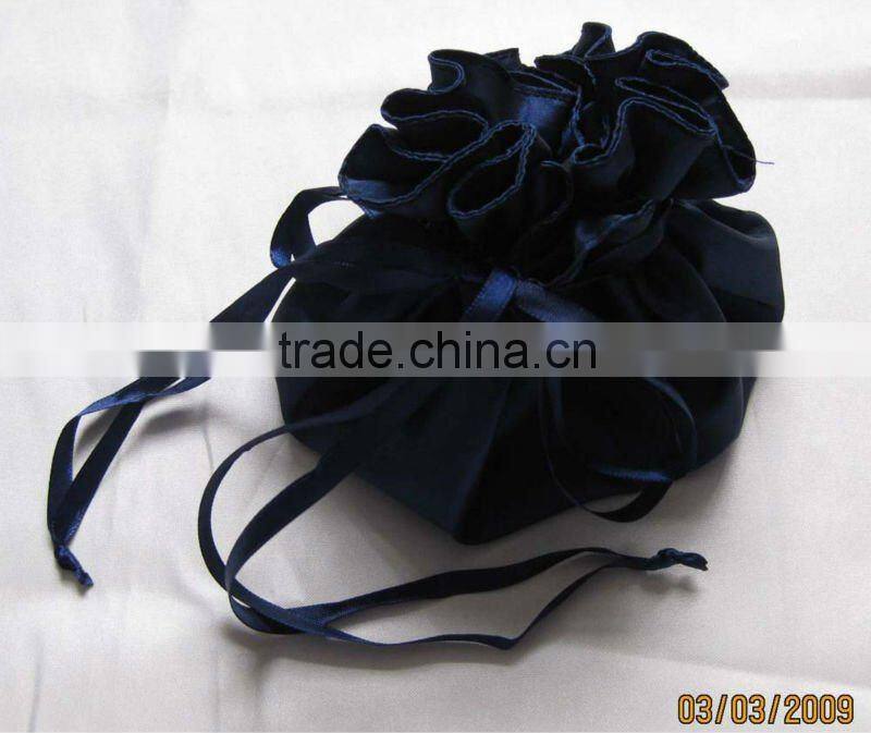 promotional satin mooncake pull up drawstring pouch bag