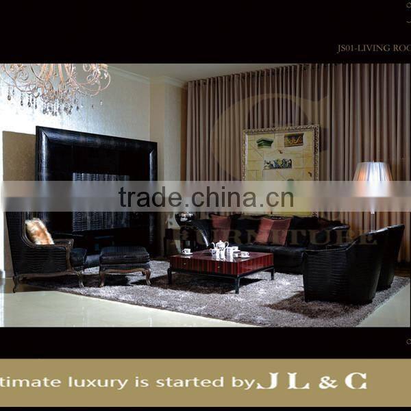 JS01 Sectional Three Seater Sofa Full Grain Leather Sofa JL&C Luxury Home Furniture New Sofa Designs (China Supplier)